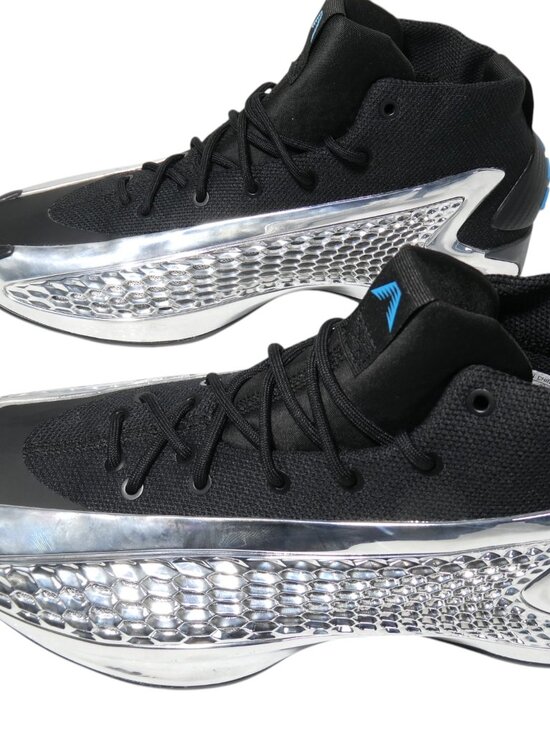 Adidas Anthony Edwards 1 AE1 “Chrome” Black Blue 9.5 Men / 10.5 Women JI0424 main image 9